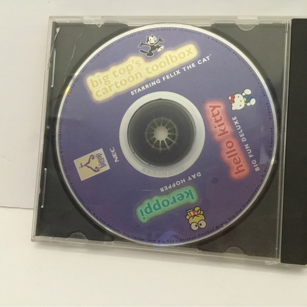 CD-ROM. Cartoon toolbox. Felix the cat great adventures. Pirate ship. Vintage